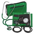 Veridian Healthcare ProKit Aneroid Sphygmomanometer With Dual-Head Scope, Adult, Hunter Green 02-12706